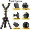 CVLIFE Shooting Rest Tripod – Adjustable Height, 360 Degree Rotation, V Yoke Stand – Portable Rifle Rest for Target Shooting, Hunting and Outdoor Activities(7.5-15″)