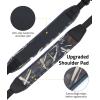 CVLIFE Two Point Sling Rifle Sling with Wide Neoprene Padded, Padded Sling with Metal Swivels, Thumb Loop, Length Adjustable for Outdoors(Black Camo)