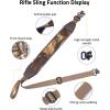 CVLIFE Two Point Sling Rifle Sling with Wide Neoprene Padded, Padded Sling with Metal Swivels, Thumb Loop, Length Adjustable for Outdoors(Khaki Camo)