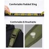 CVLIFE Two Point Sling Upgrade Wide Padded Sling with Removable Sling Swivels Quick Adjust Traditional Sling Length Adjustable for Outdoor Activities(Green)