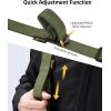 CVLIFE Two Point Sling Upgrade Wide Padded Sling with Removable Sling Swivels Quick Adjust Traditional Sling Length Adjustable for Outdoor Activities(Green)
