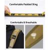 CVLIFE Two Point Sling Upgrade Wide Padded Sling with Removable Sling Swivels Quick Adjust Traditional Sling Length Adjustable for Outdoor Activities(Khaki)