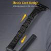 CVLIFE Two Point Sling with 2 Pack Anti-Rotation Sling Swivels,Adjustable Length Rifle Sling Elastic Cord Design Traditional Sling for Outdoor(Black)