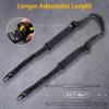 CVLIFE Two Point Sling with 2 Pack Anti-Rotation Sling Swivels,Adjustable Length Rifle Sling Elastic Cord Design Traditional Sling for Outdoor(Black)