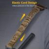 CVLIFE Two Point Sling with 2 Pack Anti-Rotation Sling Swivels,Adjustable Length Rifle Sling Elastic Cord Design Traditional Sling for Outdoor(Khaki)