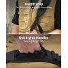 CVLIFE Two Point Sling with 4 Shell Holders and Quick-Grab Handle Shotgun Sling,Wide Shoulder Straps Rifle Sling with Thumb Loop Adjustable Length(Black)