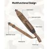 CVLIFE Two Point Sling with 4 Shell Holders and Quick-Grab Handle Shotgun Sling,Wide Shoulder Straps Rifle Sling with Thumb Loop Adjustable Length(Khaki)