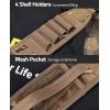 CVLIFE Two Point Sling with 4 Shell Holders and Quick-Grab Handle Shotgun Sling,Wide Shoulder Straps Rifle Sling with Thumb Loop Adjustable Length(Khaki)