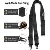 CVLIFE Two Point Sling with Quickly Adjustable Loop, Length Adjust Rifle Sling with Elastic Design, Two Point Gun Sling with Removable Metal Hooks for Outdoor Sports, Black