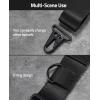 CVLIFE Two Point Sling with Quickly Adjustable Loop, Length Adjust Rifle Sling with Elastic Design, Two Point Gun Sling with Removable Metal Hooks for Outdoor Sports, Black