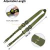 CVLIFE Two Points Rifle Sling with Length Adjuster Traditional Sling with Metal Hook for Outdoors(Green)