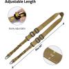CVLIFE Two Points Rifle Sling with Length Adjuster Traditional Sling with Metal Hook for Outdoors(Khaki)