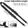 CVLIFE Two Points Sling with Length Adjuster Traditional Sling with Metal Hook for Outdoors 2 Pack(Black & Green)