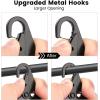 CVLIFE Two Points Sling with Length Adjuster Traditional Sling with Metal Hook for Outdoors 2 Pack(Black & Khaki)