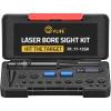 Bore Sight Laser Kit fit 0.17 to 12GA Calibers, Professional Red/Green Laser Boresighter Kit for All Gun, Multiple Caliber Bore Sighting Kit for Hunting Rifles Pistols and Handgun(Green Laser)