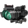 CVLIFE 4×32 Prism Hunting Rifle Scope Red & Green & Blue Illuminated Reticle Scope with Fiber Optic Sight(BDC Reticle)