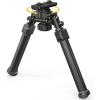 CVLIFE Bipods for Rifles Sturdy Rifle Bipod Compatible with M-Rail Portable Height Adjustable Stable for Hunting Shooting Outdoors(Black)