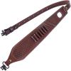CVLIFE Leather Rifle Sling Two Point Sling Leather Gun Sling with Ammo Holder Adjustable Gun Strap Traditional Sling with Swivels(Brown)