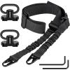 CVLIFE Rifle Sling Two Point Sling Adjustable Length Gun Sling for Rifle with 2 Pack Sling Swivel for M-Rail(Black)