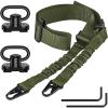 CVLIFE Rifle Sling Two Point Sling Adjustable Length Gun Sling for Rifle with 2 Pack Sling Swivel for M-Rail(Green)