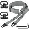 CVLIFE Rifle Sling Two Point Sling Adjustable Length Gun Sling for Rifle with 2 Pack Sling Swivel for M-Rail(Grey)