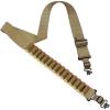 CVLIFE Shotgun Sling with Shell Holder, Gun Sling Holds15 Shells for 12 Gauge, Adjustable Two Point Sling with Sling Swivels for Outdoors(Khaki)
