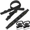 CVLIFE Two Point Sling Upgrade Wide Padded Sling with Removable Sling Swivels Quick Adjust Traditional Sling Length Adjustable for Outdoor Activities(Black)