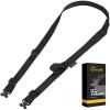 CVLIFE Two Point Sling with Quick Adjust Thumb Loop, Rifle Sling with Metal Adjuster Buckle Removable Sling Swivels Black