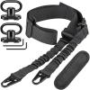 CVLIFE Two Point Sling with Removable Shoulder Pad Rifle Sling Adjustable Length Traditional Gun Sling with 2 Pack Swivels(Black)