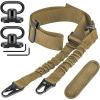 CVLIFE Two Point Sling with Removable Shoulder Pad Rifle Sling Adjustable Length Traditional Gun Sling with 2 Pack Swivels(Khaki)