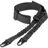 CVLIFE Two Points Rifle Sling with Length Adjuster Traditional Sling with Metal Hook for Outdoors(Black)