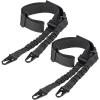 CVLIFE Two Points Sling with Length Adjuster Traditional Sling with Metal Hook for Outdoors 2 Pack(Black)