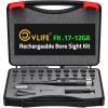 CVLIFE Upgraded Rechargeable Bore Sight Laser with 32 Adapter Kit, Professional Green/Red Laser Bore Sight Fits .17 to 12GA Calibers
