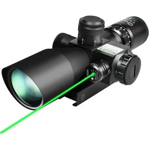 CVLIFE 2.5-10x40e Red & Green Illuminated Scope with 20mm Mount(Green Laser)