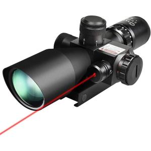 CVLIFE 2.5-10x40e Red & Green Illuminated Scope with 20mm Mount(Red Laser)