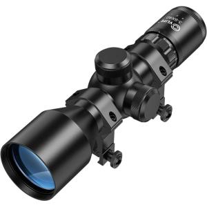 CVLIFE 3-9×40 Compact Rifle Scope Crosshair Reticle with Mounts for Quick Aiming(20mm Picatinny)