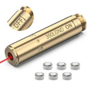 CVLIFE 5.56 223 Laser Bore Sight/350 LGND(9x43mm)/450 Bush Laser Bore Sight with ON/Off Switch and 2 Sets of Batteries, Red Laser Bore Sighter for Zeroing(350 LGND)