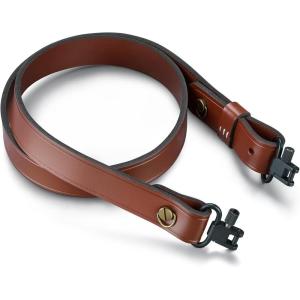 CVLIFE Gun Sling for Rifle Leather Two Point Sling Gun Sling with Removable Swivels, Adjustable Leather Rifle Sling for Outdoor Sports