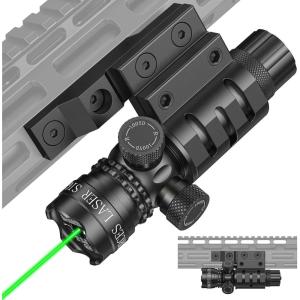 CVLIFE Laser Sight for Rifle with Picatinny/M-lok Rail Mount, Green Laser for Guns, Low-Profile Laser Sight with Pressure Switch(M-lok Mounted)