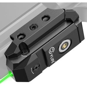 CVLIFE Rechargeable Red/Green Laser Sight for Pistol, Upgraded Low-Profile Pistol Laser Sight with Magnetic Charging Port(Green Laser)