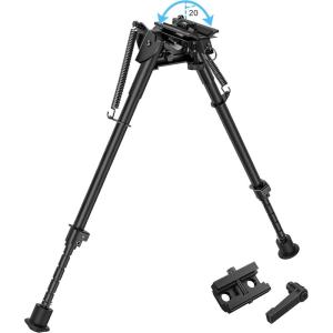 CVLIFE Rifle Bipod with Pivot Tilt, Swivel Stud, and Detachable S Lock Lever for Stability and Target Shooting(13-23″)