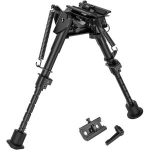 CVLIFE Rifle Bipod with Pivot Tilt, Swivel Stud, and Detachable S Lock Lever for Stability and Target Shooting(6-9″)