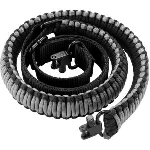 CVLIFE Rifle Sling Strap 550 Paracord 2 Point Sling with Tri-Lock Swivel for Hunting and Outdoor(Grey)
