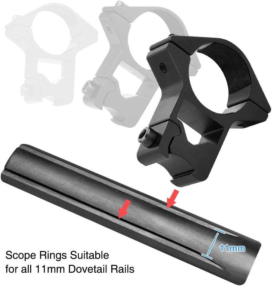 image:imageCVLIFE 1 Inch Scope Rings Scope Mount for Dovetail and Picatinny Rails 2 PiecesBlack