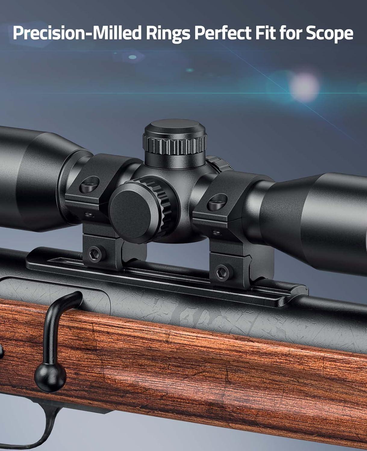 image:imageCVLIFE 1 Inch Scope Rings Scope Mount for Dovetail and Picatinny Rails 2 PiecesBlack