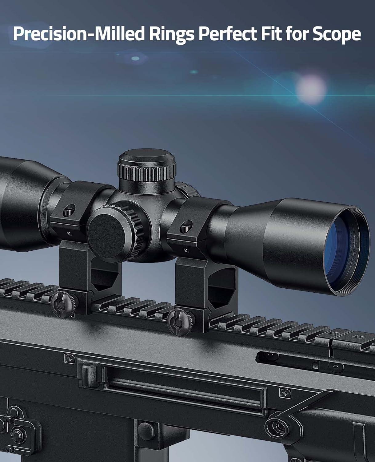 image:imageCVLIFE 1 Inch Scope Rings Scope Mount for Dovetail and Picatinny Rails 2 PiecesBlack
