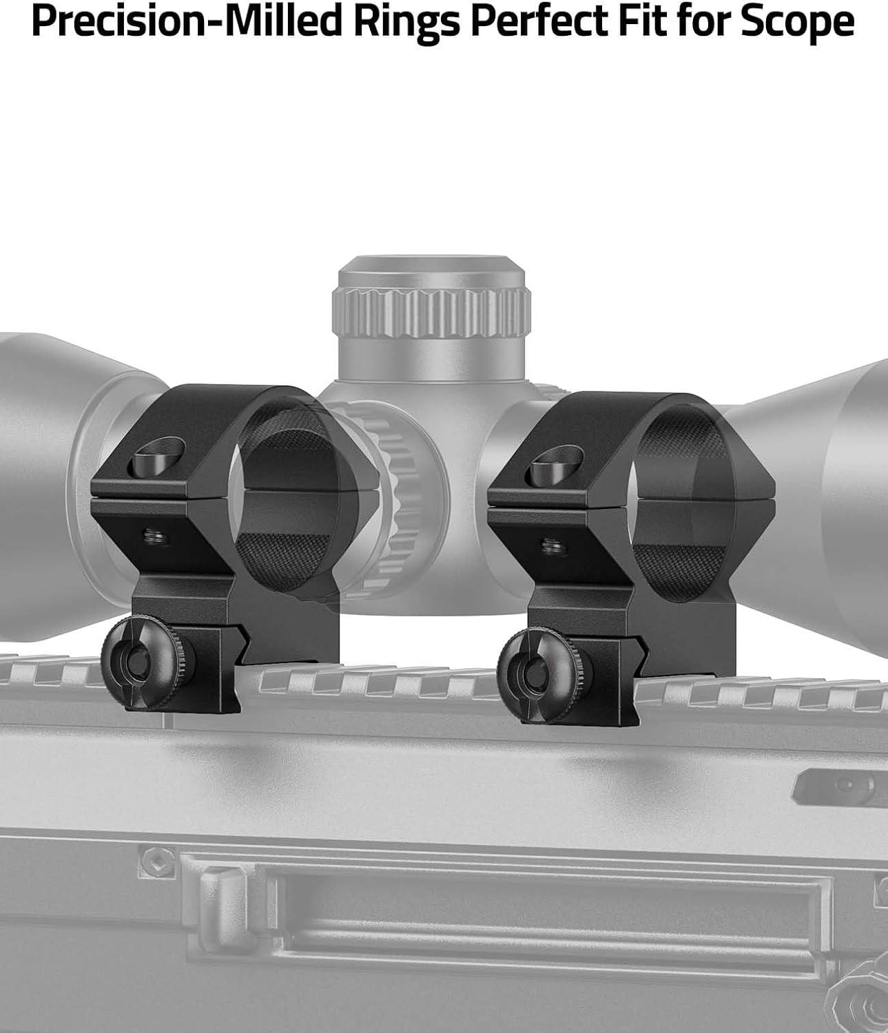 image:imageCVLIFE 1 Inch Scope Rings Scope Mount for Dovetail and Picatinny Rails 2 PiecesBlack