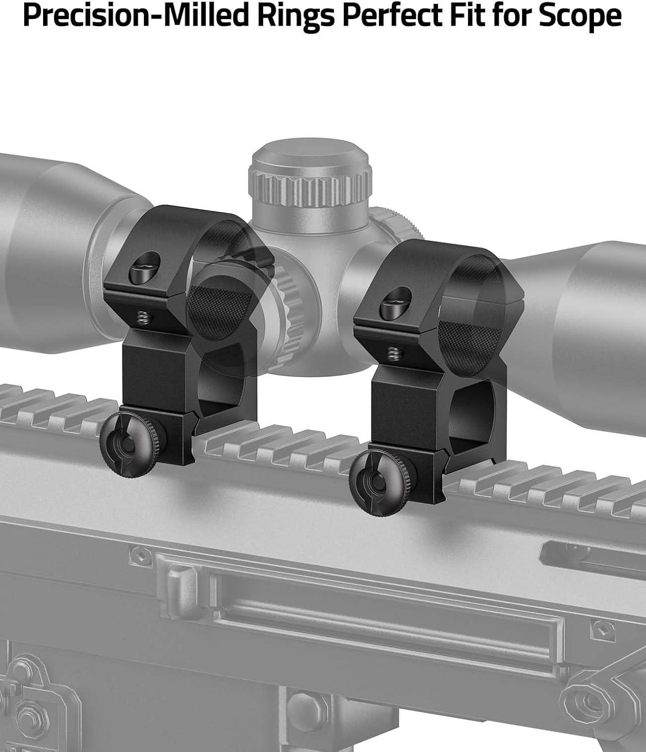 image:imageCVLIFE 1 Inch Scope Rings Scope Mount for Dovetail and Picatinny Rails 2 PiecesBlack