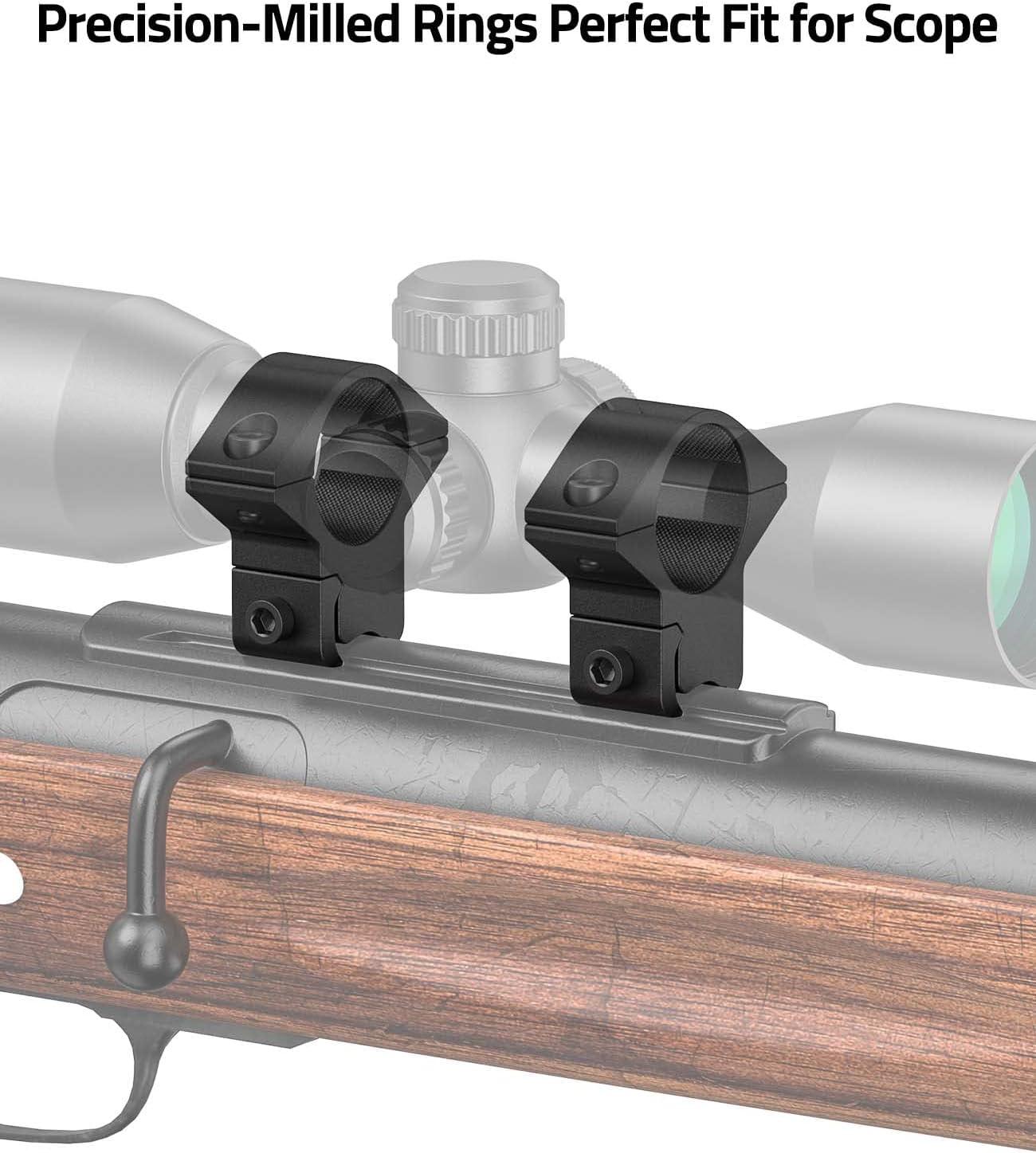 image:imageCVLIFE 1 Inch Scope Rings Scope Mount for Dovetail and Picatinny Rails 2 PiecesBlack