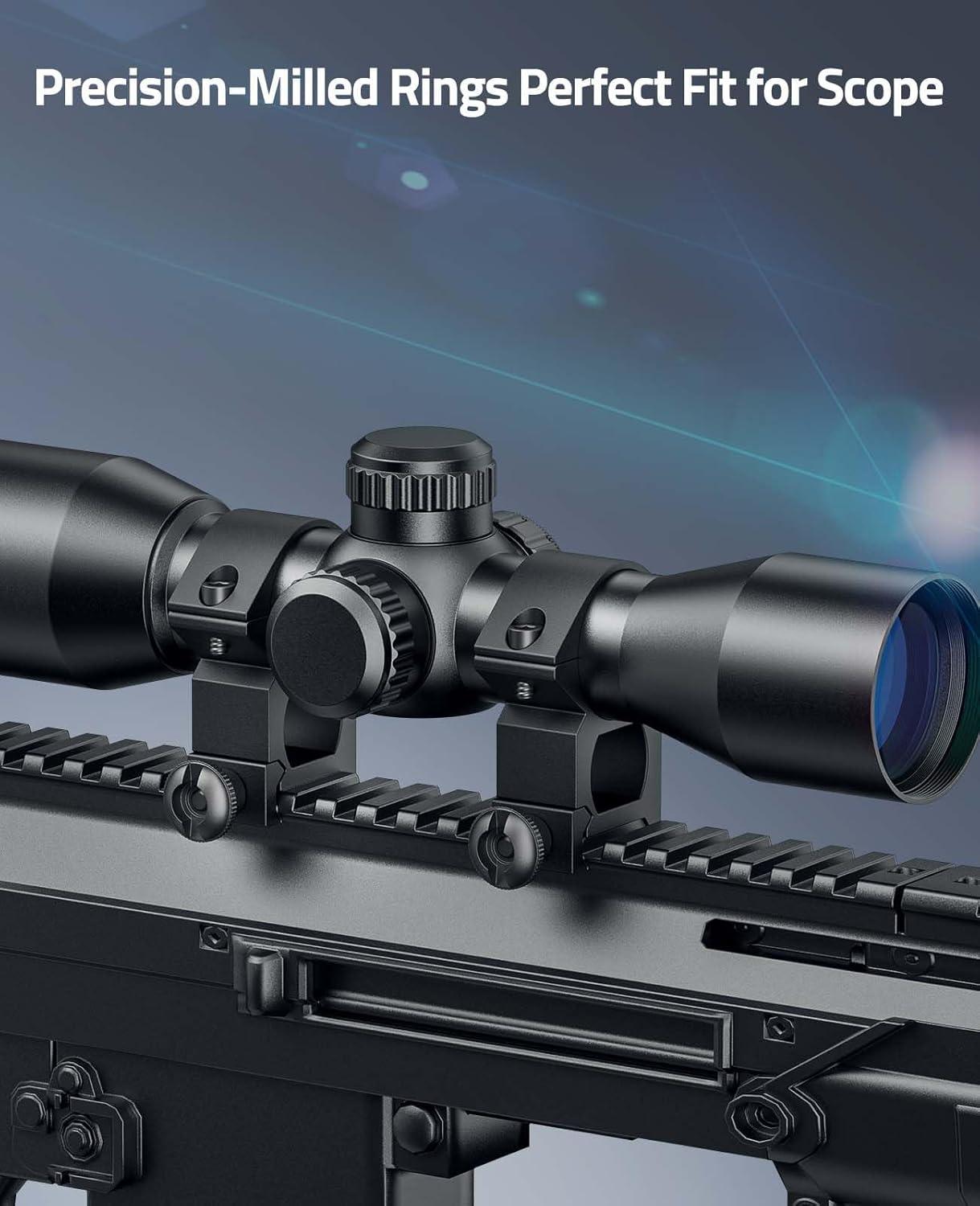 image:imageCVLIFE 1 Inch Scope Rings Scope Mount for Dovetail and Picatinny Rails 2 PiecesBlack